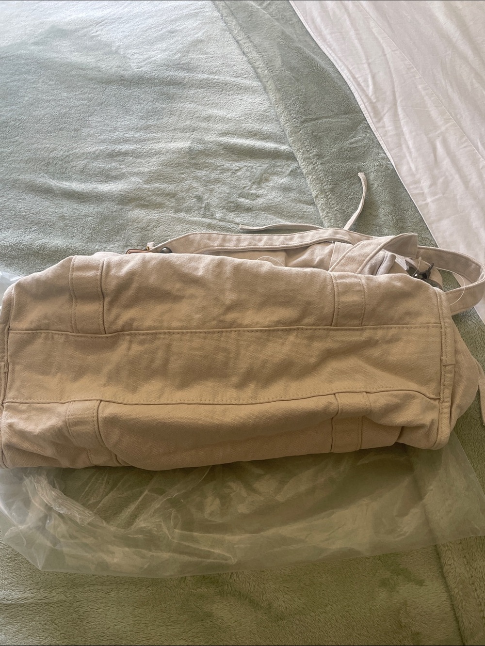 American Eagle Outfitters Y2K Collection Beige Canvas Tote Bag - Picture 9 of 9